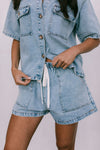 Olevvah Set - Light Wash Denim