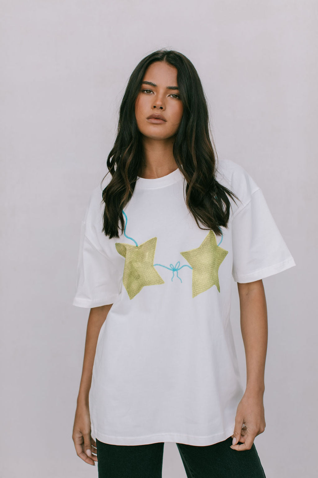 Green Starkini Tee White