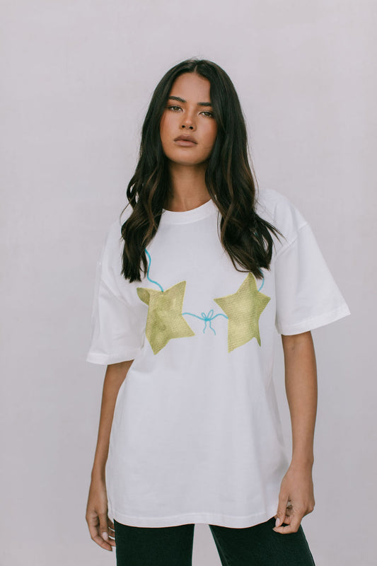 Green Starkini Tee - White