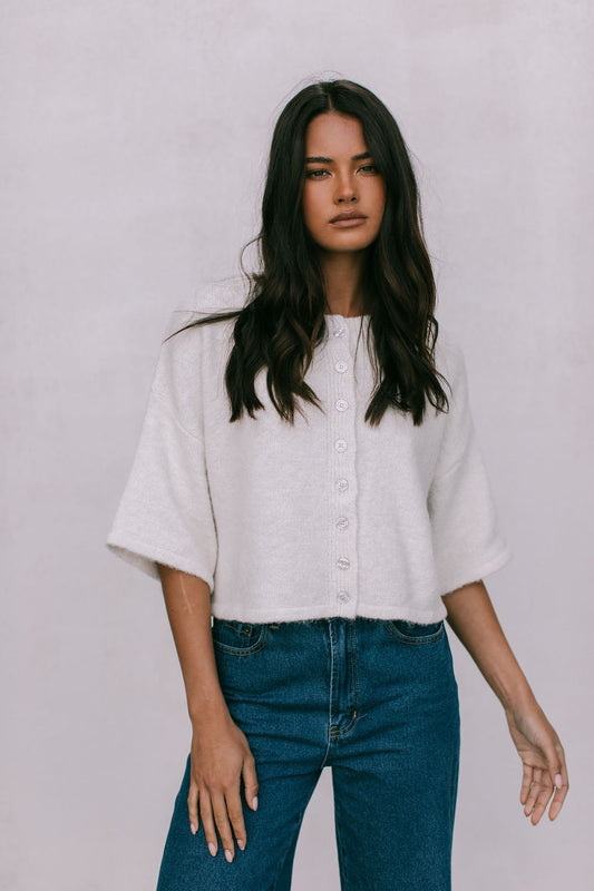 Dallas Knit Cardigan - Oatmeal