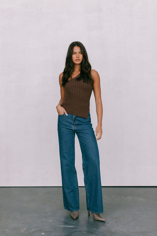 Uma Knit Top - Chocolate Brown