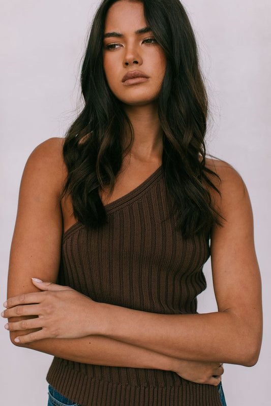 Uma Knit Top - Chocolate Brown