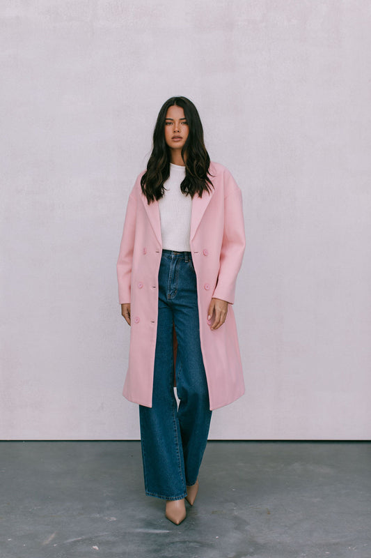 Adeline Coat - Baby Pink