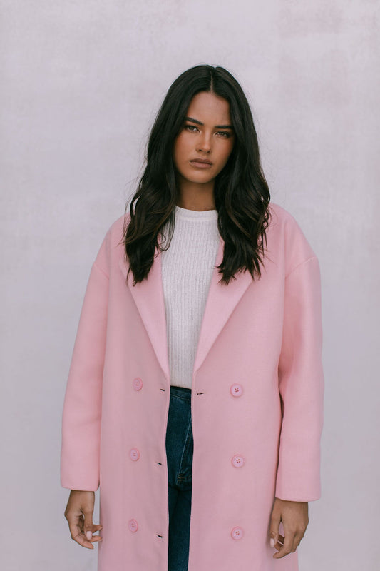 Adeline Coat - Baby Pink