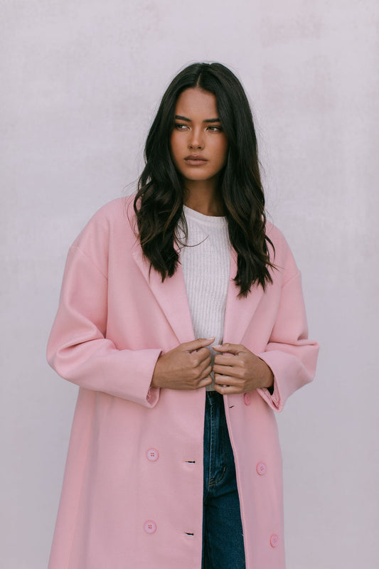Adeline Coat - Baby Pink