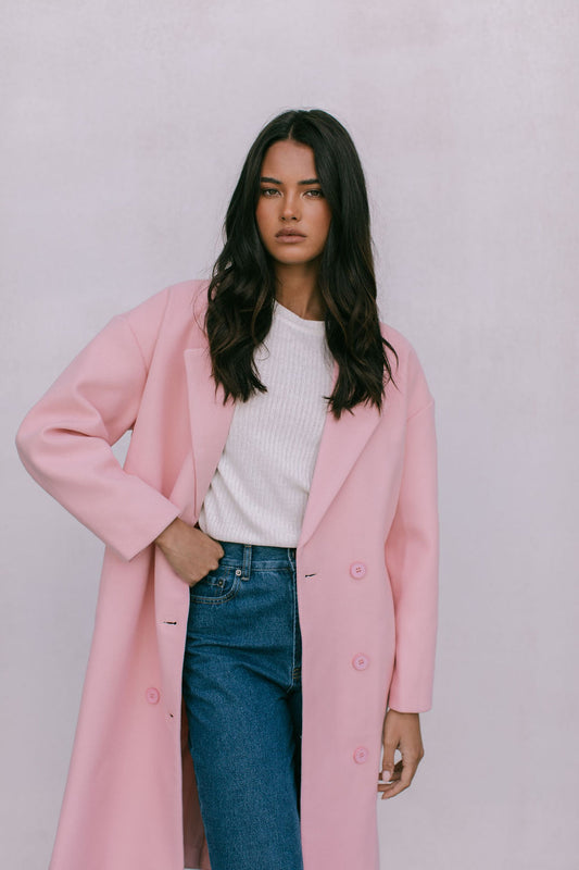 Adeline Coat - Baby Pink