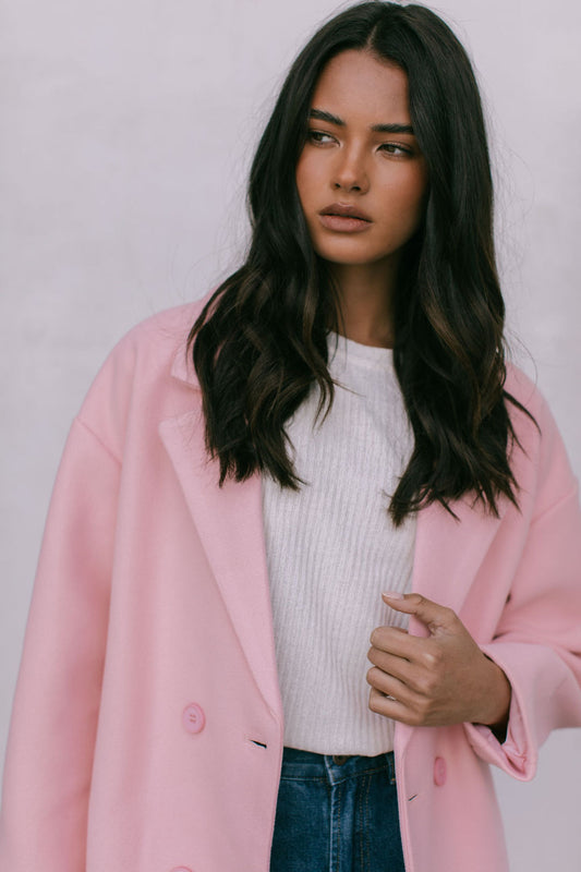 Adeline Coat - Baby Pink