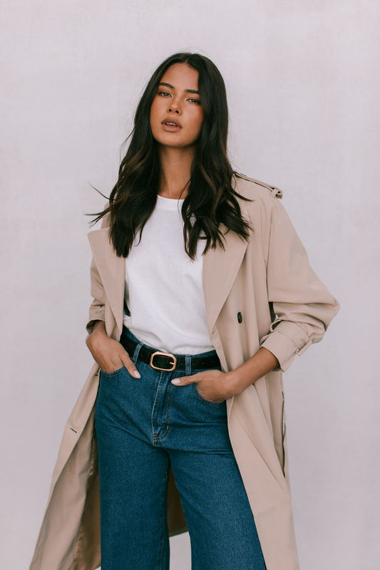 Oaklie Trench Coat - Beige