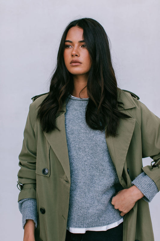 Villis Knit Jumper - Charcoal Grey Marle