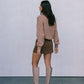Basilio Mini Skirt - Chocolate Brown