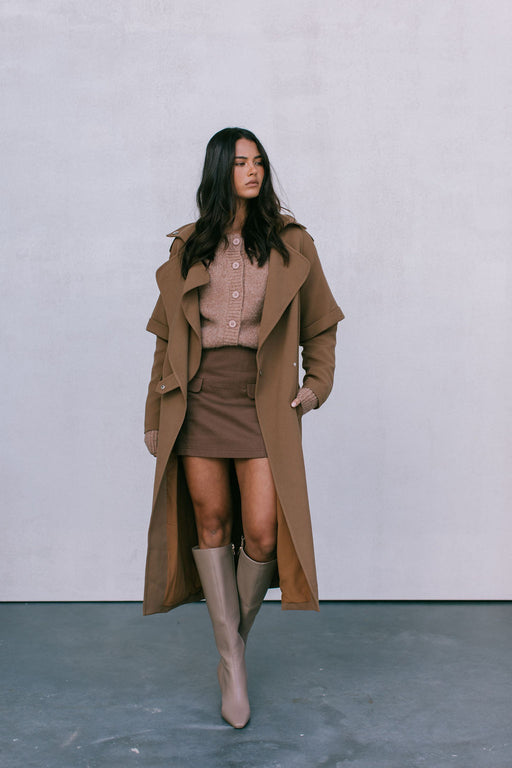 Sarah Trench Coat - Toffee Brown