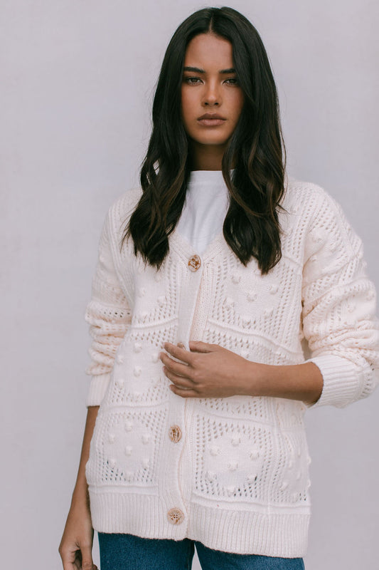 Riya Knit Cardigan - Cream
