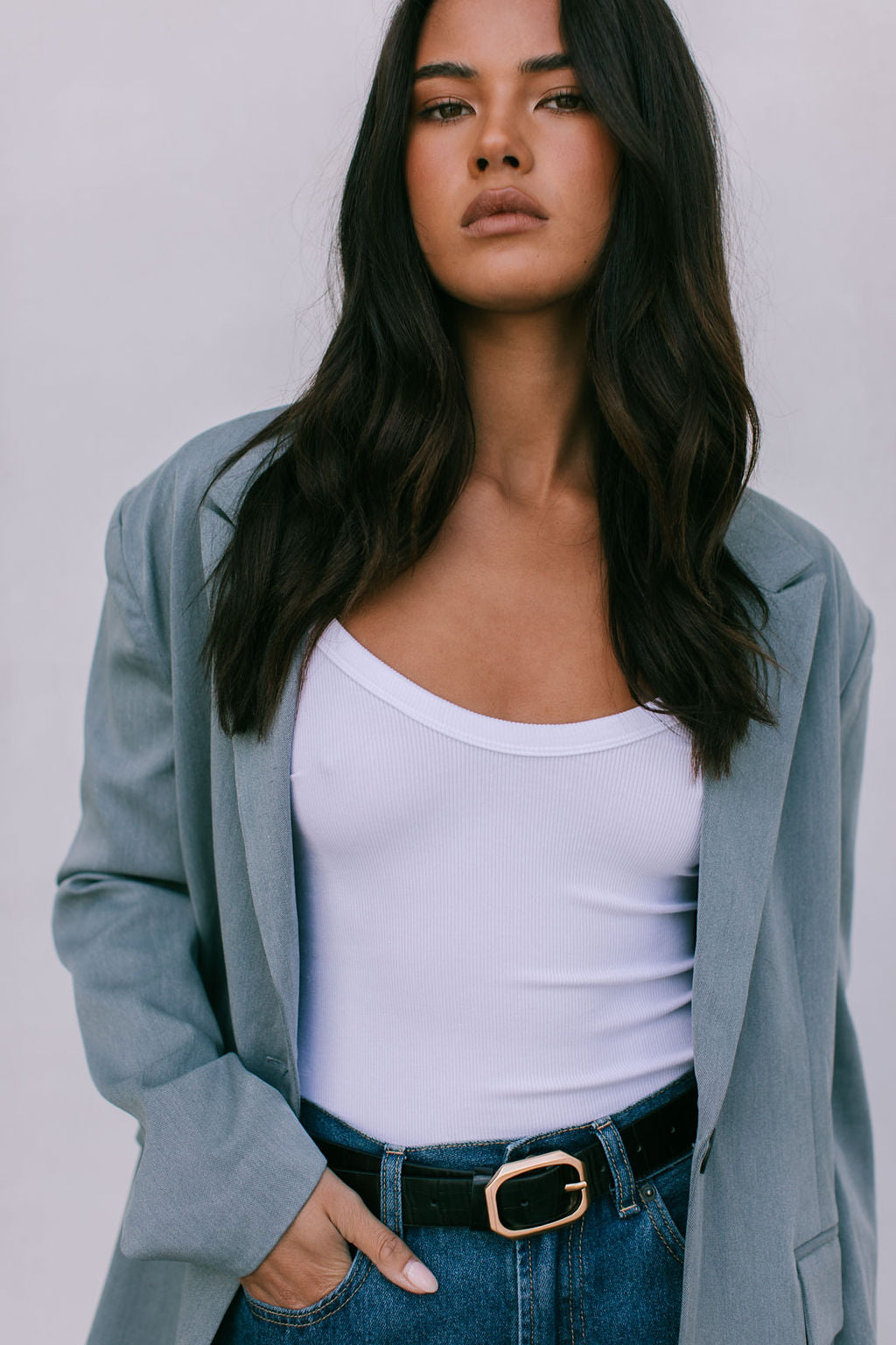 Ryder Boyfriend Blazer Grey