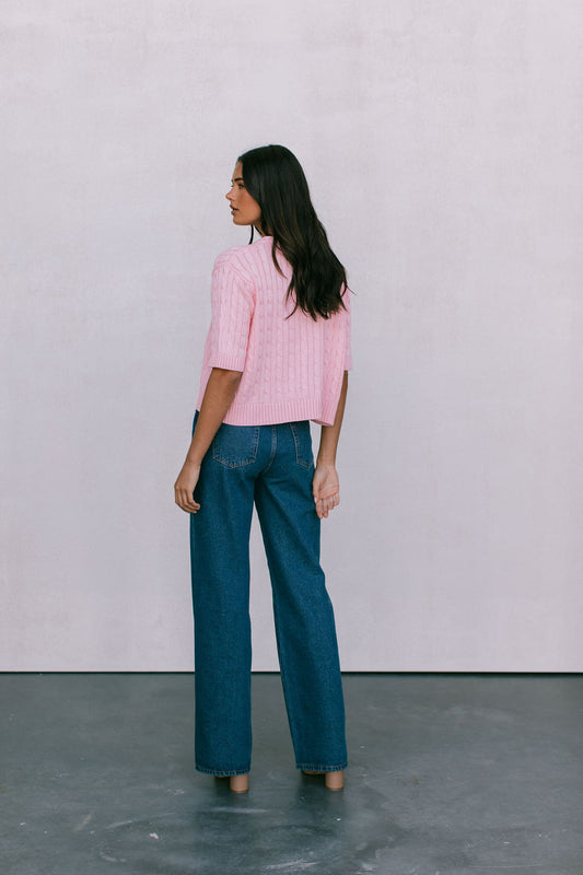 Nyla Knit Cardigan - Candy Pink