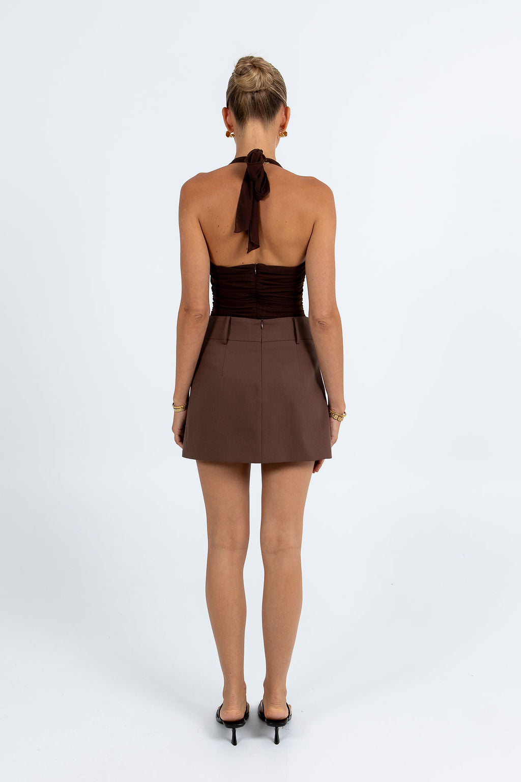 Jolie Mini Skirt Chocolate