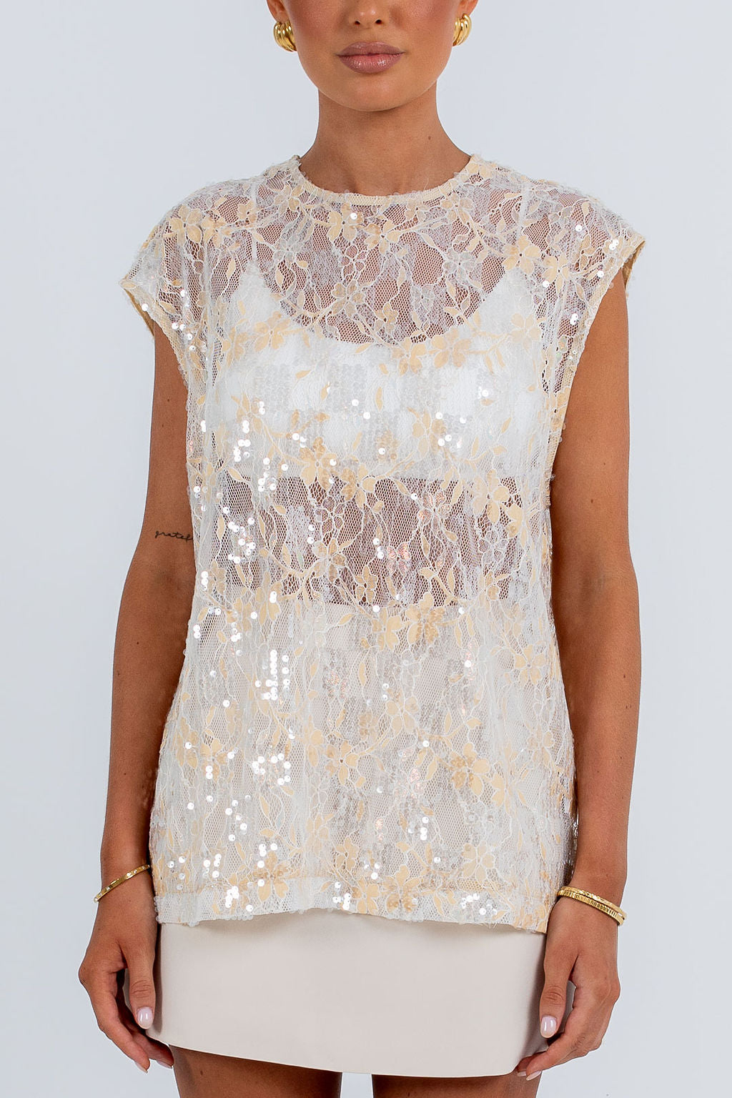 Mallory Mini Skirt Bone