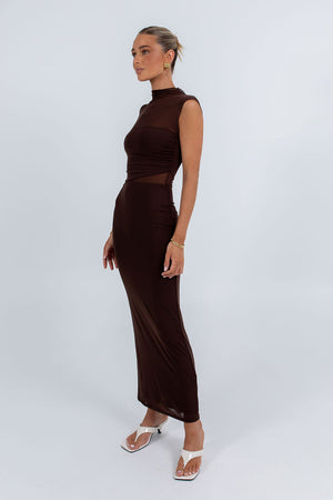 PRE ORDER Jaccie Maxi Dress Chocolate