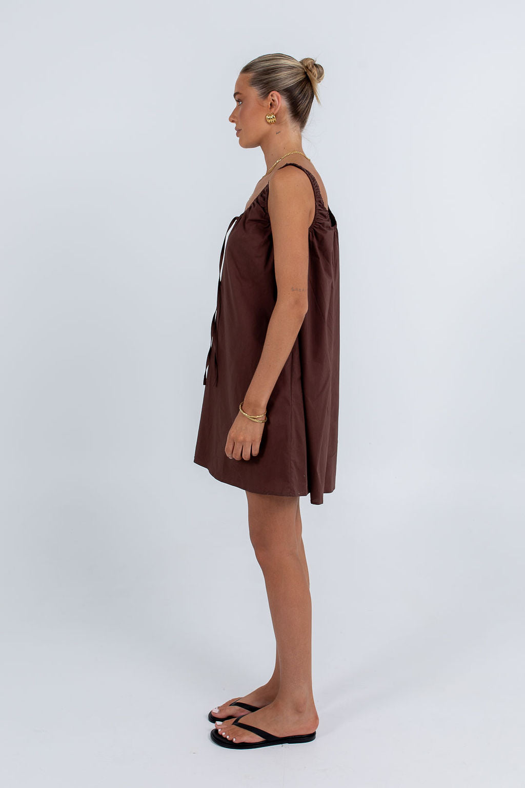 Drew Mini Dress Chocolate