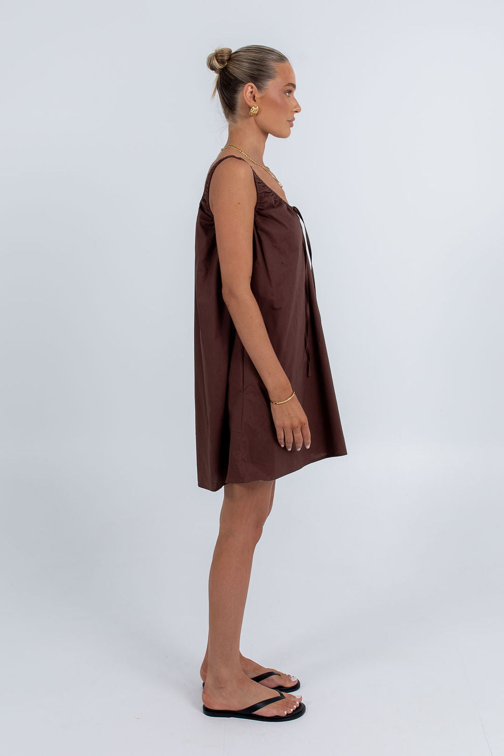 Drew Mini Dress Chocolate