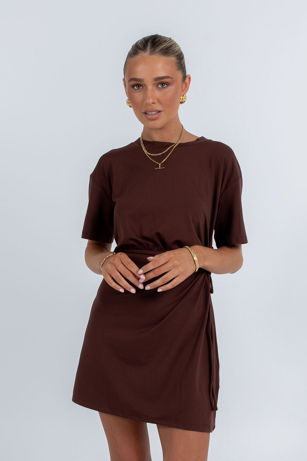 Oriana Mini Dress Chocolate