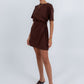 Oriana Mini Dress - Chocolate