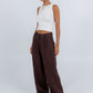 Vivien Linen Pant - Chocolate Brown