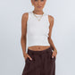 Vivien Linen Pant - Chocolate Brown