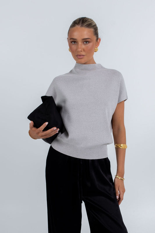 Xavi Top - Grey Marle