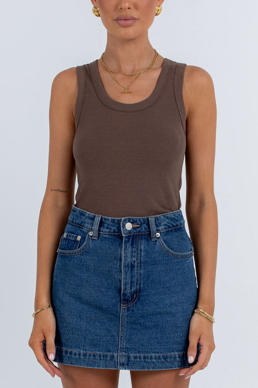 Gemma Tank Top - Chocolate