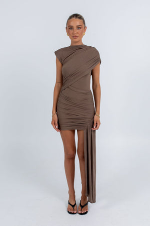 Daleyza Mini Dress Brown
