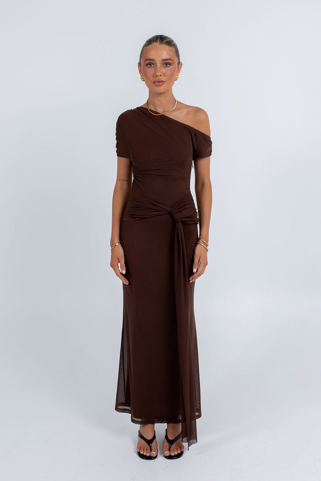 Que Maxi Dress - Chocolate Mesh