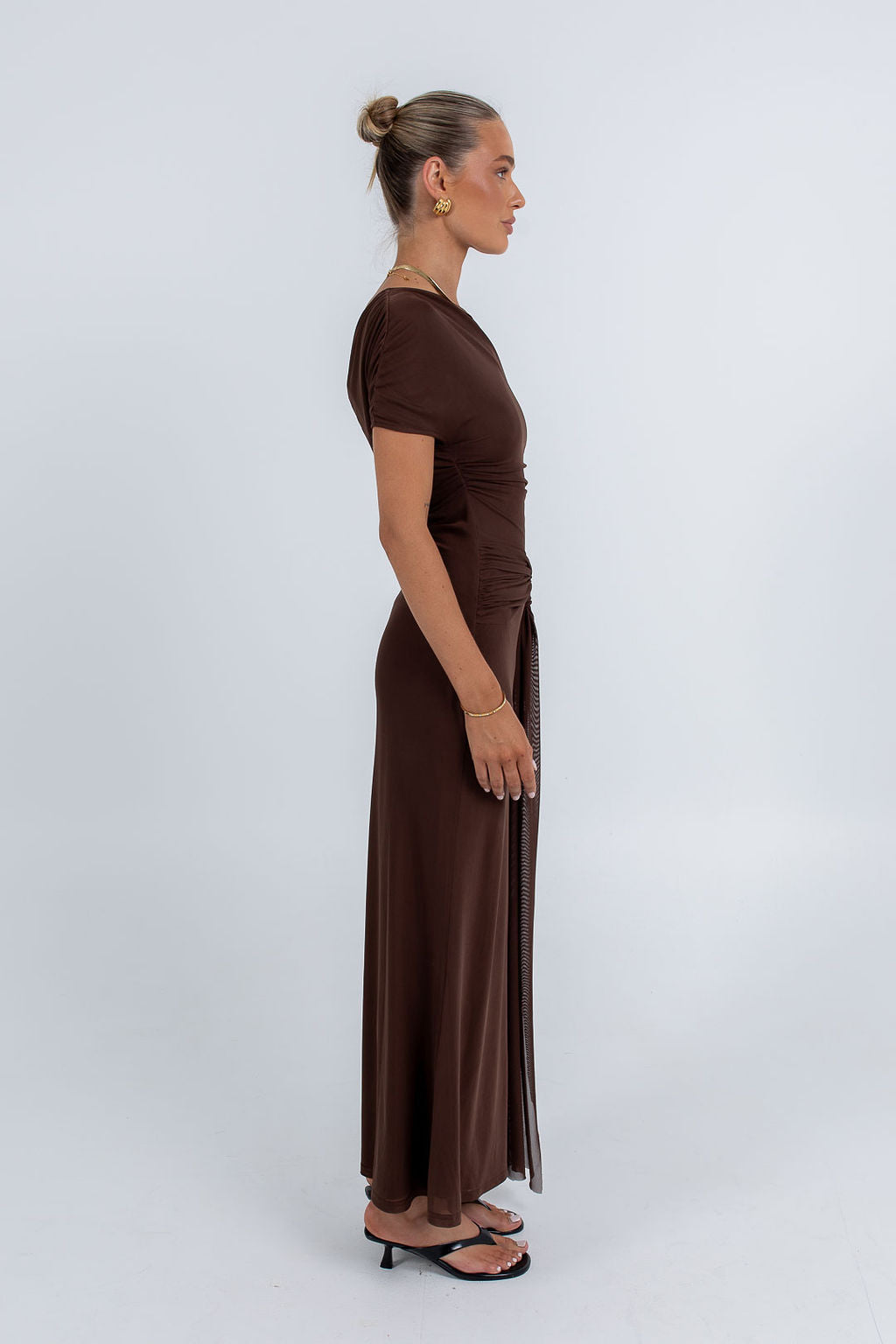 Que Maxi Dress - Chocolate Mesh