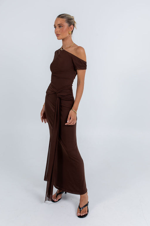 Que Maxi Dress - Chocolate Mesh