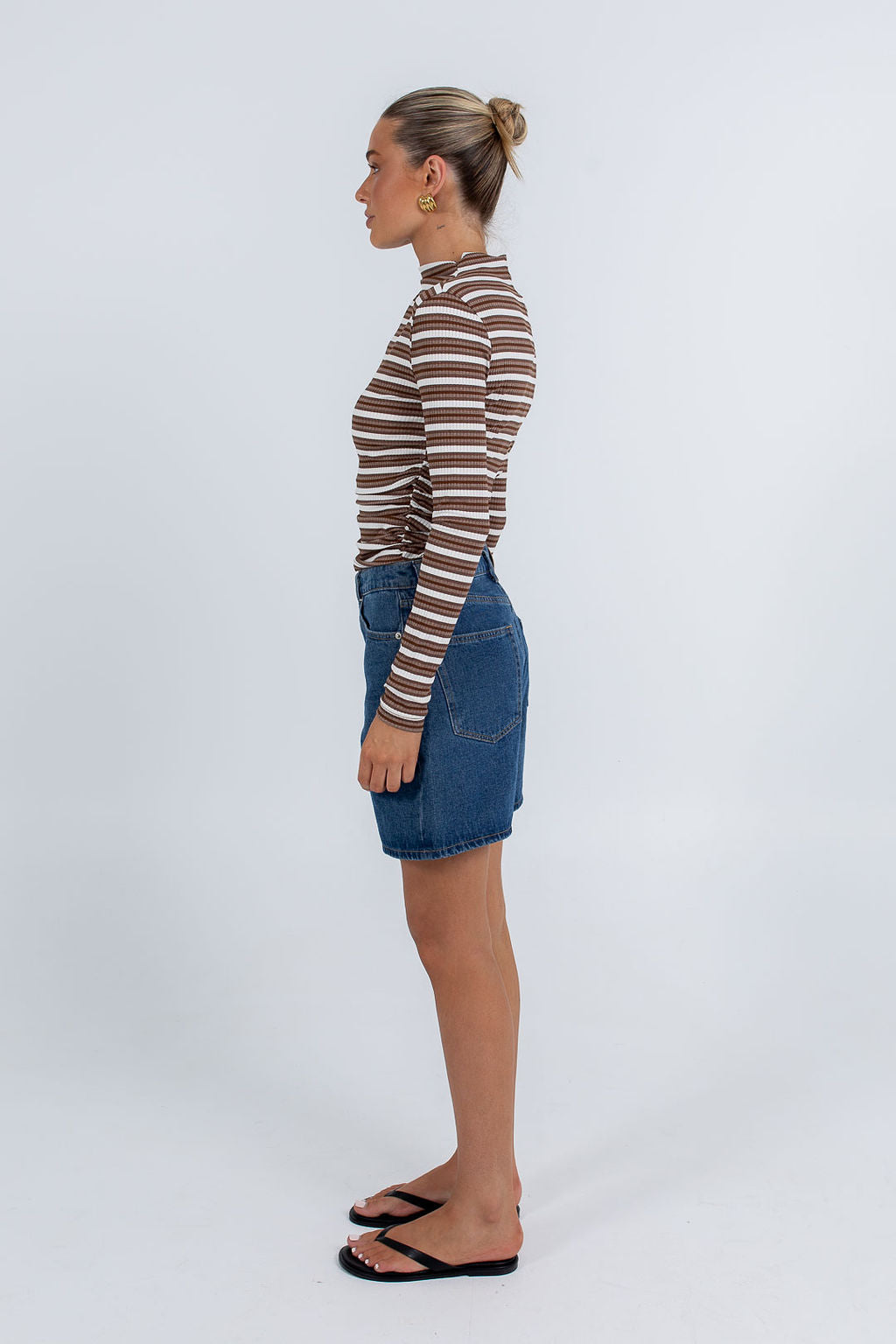 Orlando Top Brown Stripe
