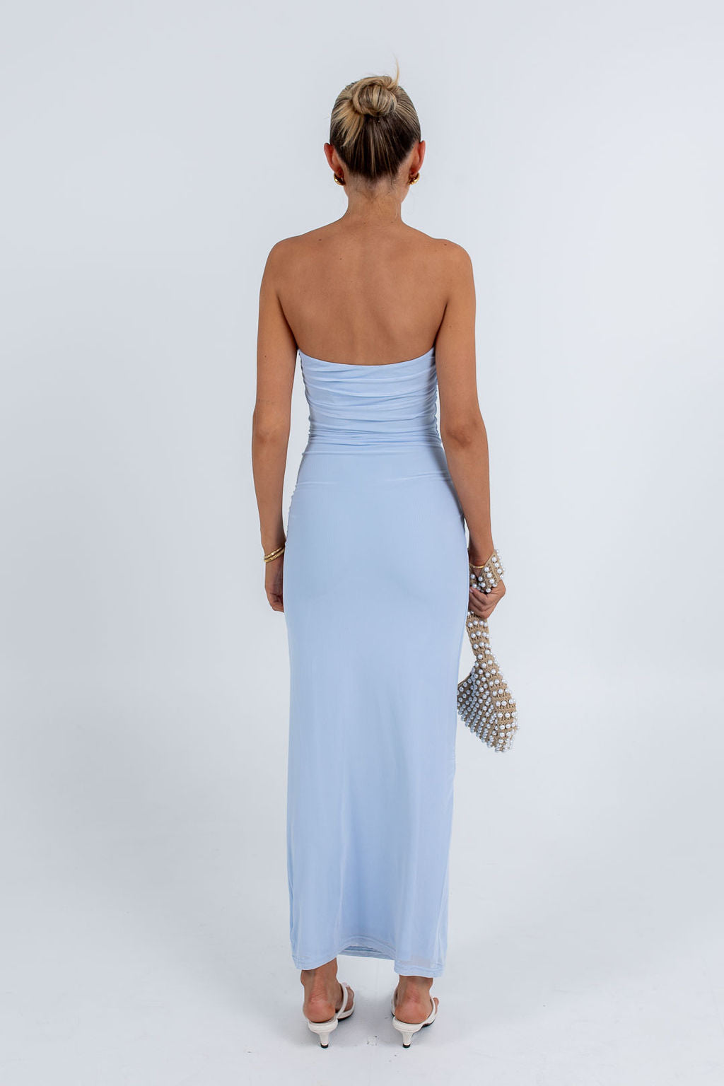 Abby Maxi Dress - Baby Blue Mesh