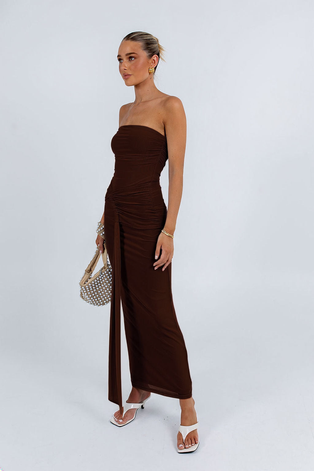 PRE ORDER Abby Maxi Dress Dark Chocolate