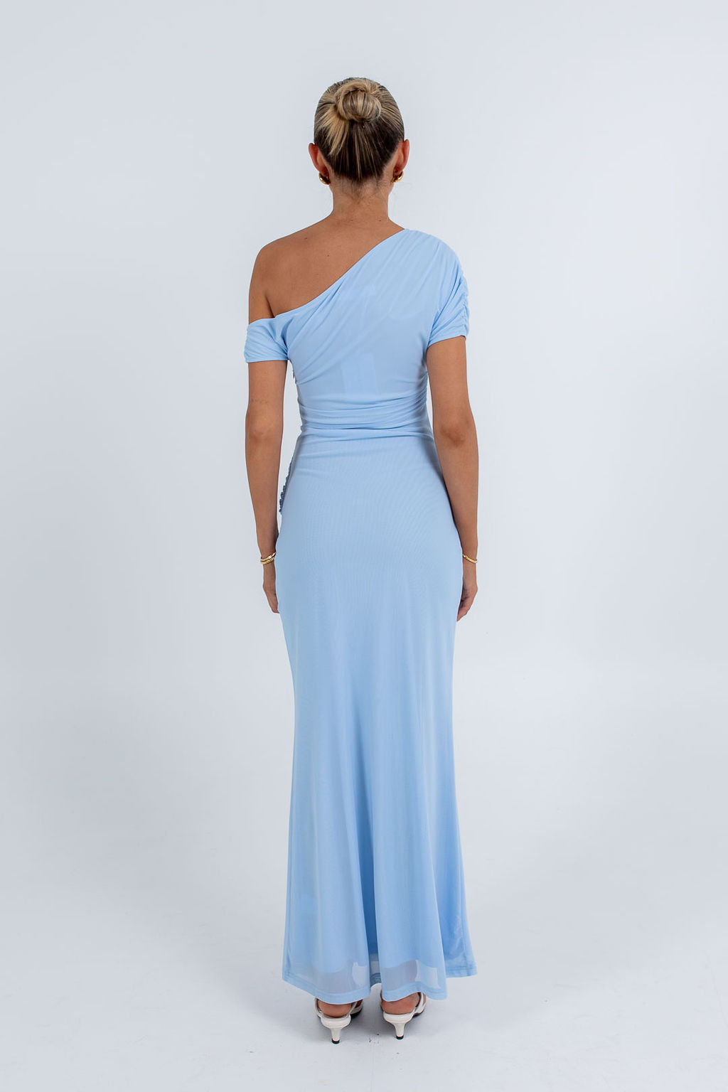 Que Maxi Dress - Baby Blue Mesh