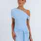 Que Maxi Dress - Baby Blue Mesh