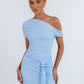 Que Maxi Dress - Baby Blue Mesh