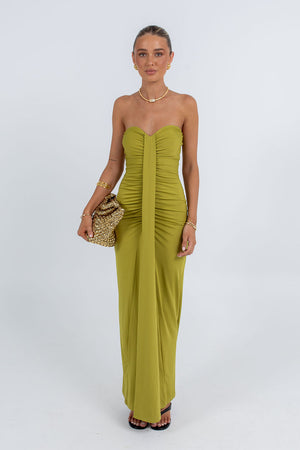 Nicole Maxi Dress Olive