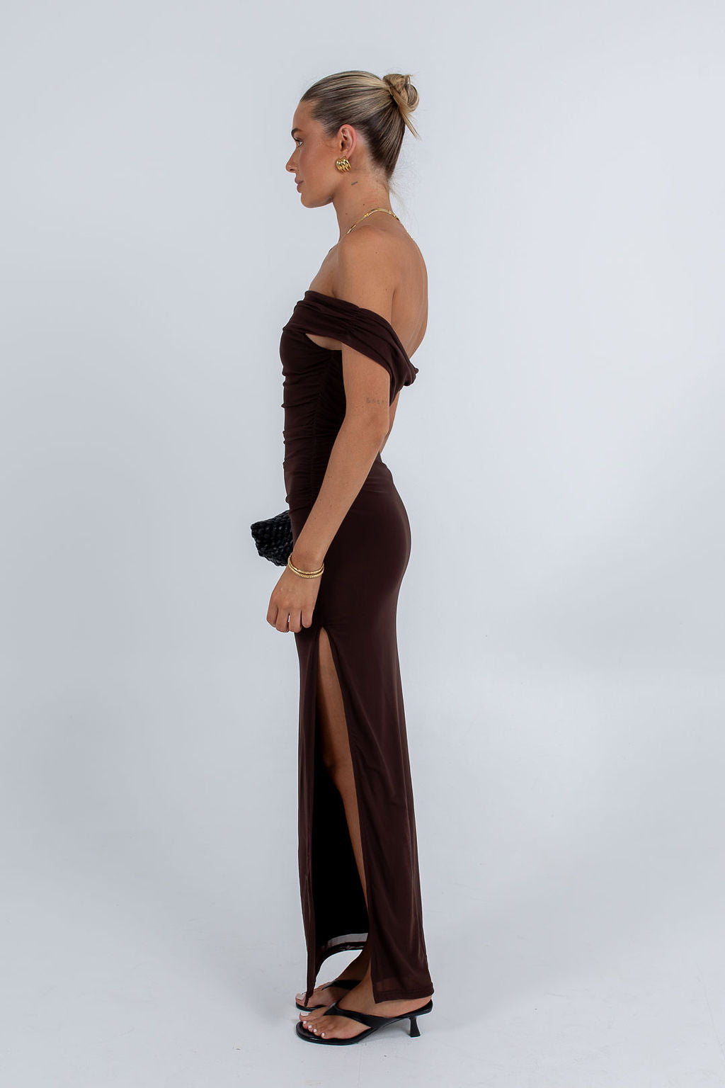 Haylee Maxi Dress - Chocolate Mesh