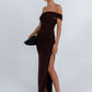 Haylee Maxi Dress - Chocolate Mesh