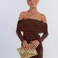 Gwen Maxi Dress - Chocolate Brown Mesh