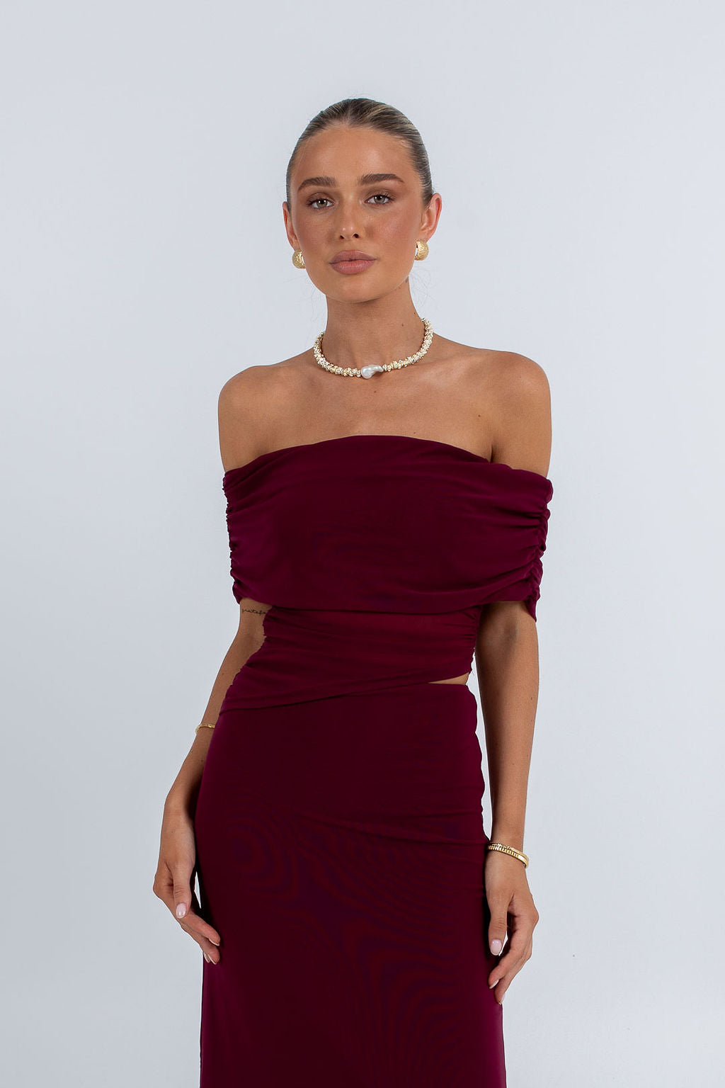 Fiora Maxi Dress Burgundy