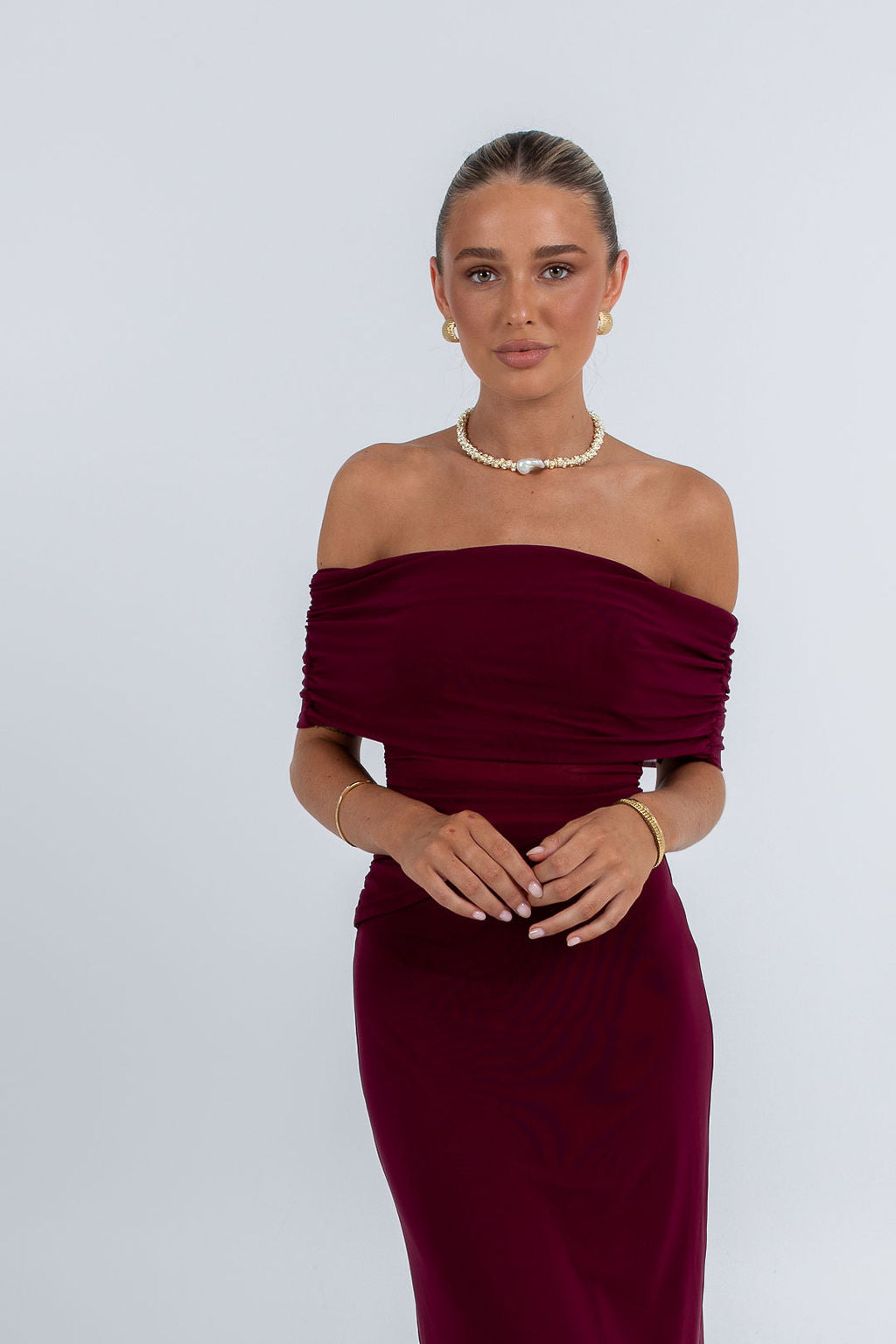 Fiora Maxi Dress Burgundy