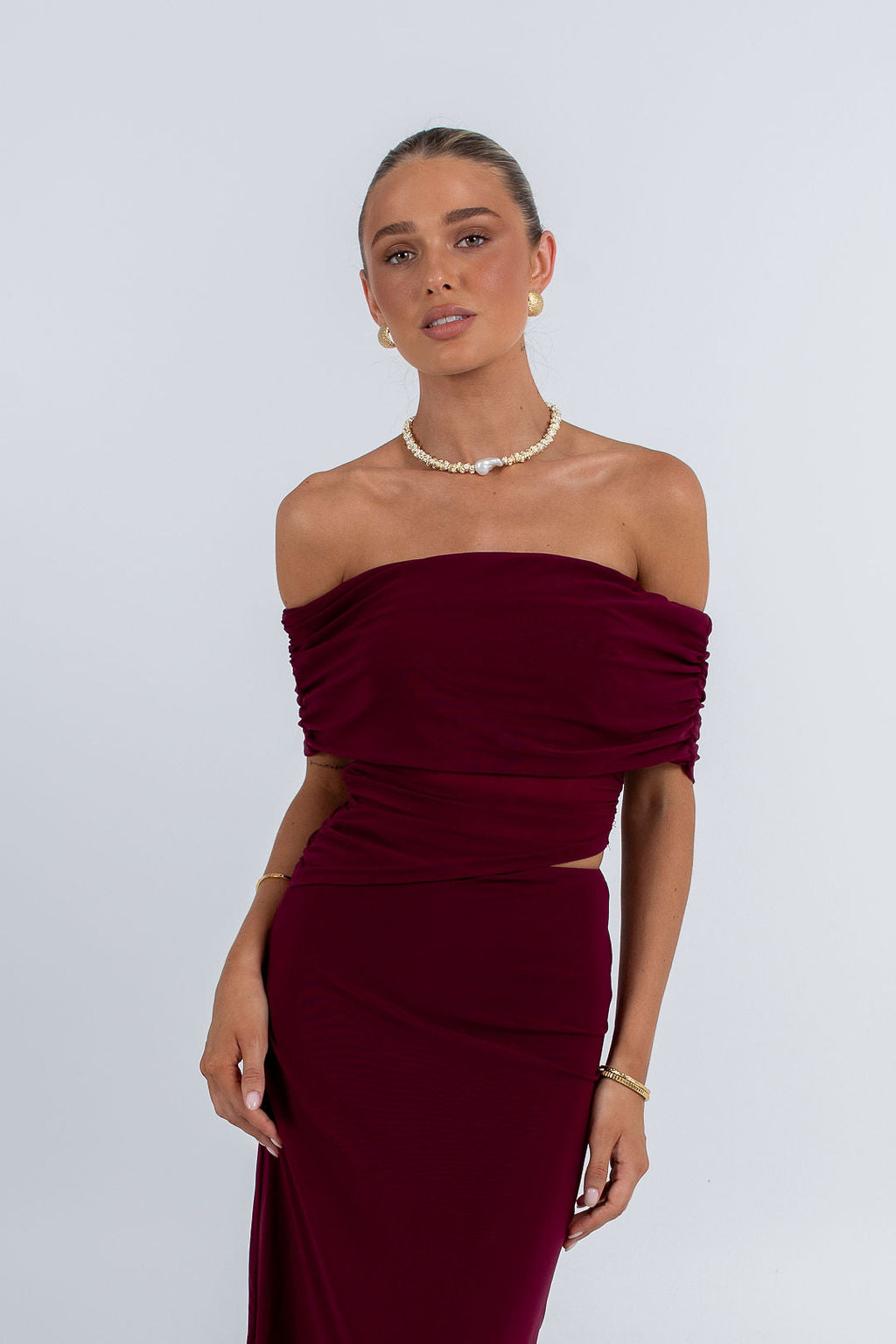Fiora Maxi Dress Burgundy
