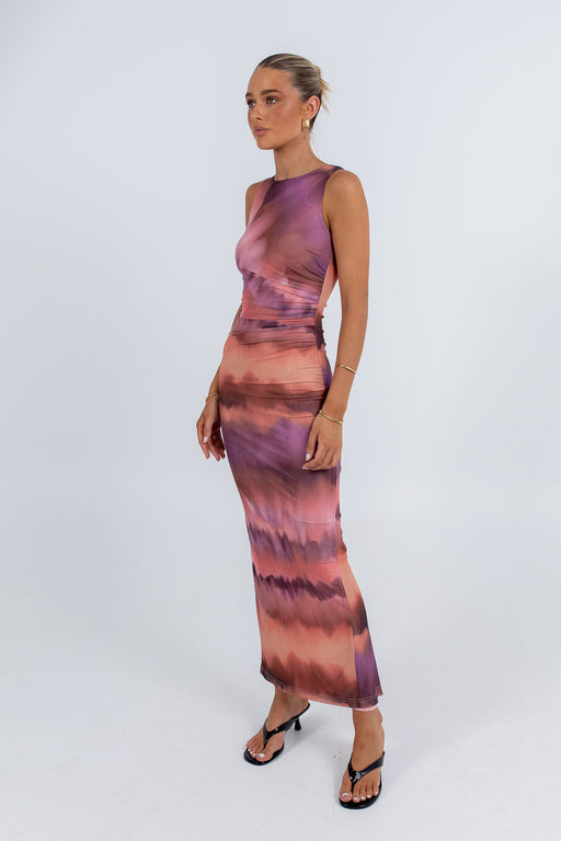 Kayla Maxi Dress - Desert Haze Mesh