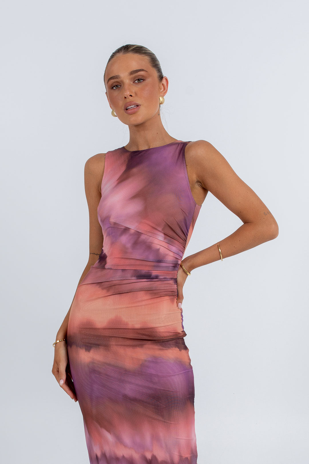 Kayla Maxi Dress - Desert Haze Mesh