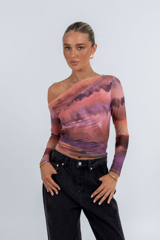 Sioban Top - Desert Haze Mesh