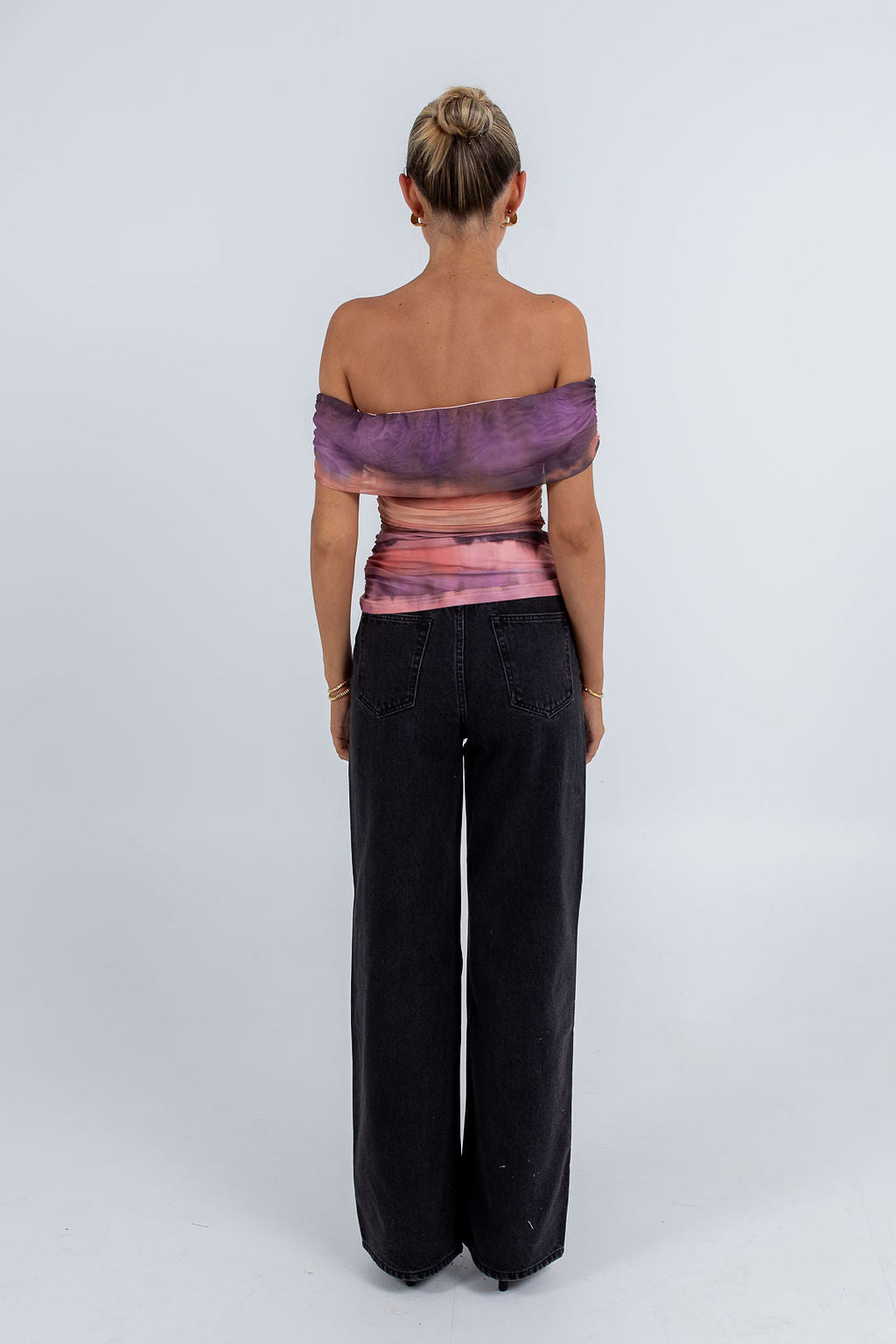 Dolly Off-Shoulder Top - Desert Haze Mesh
